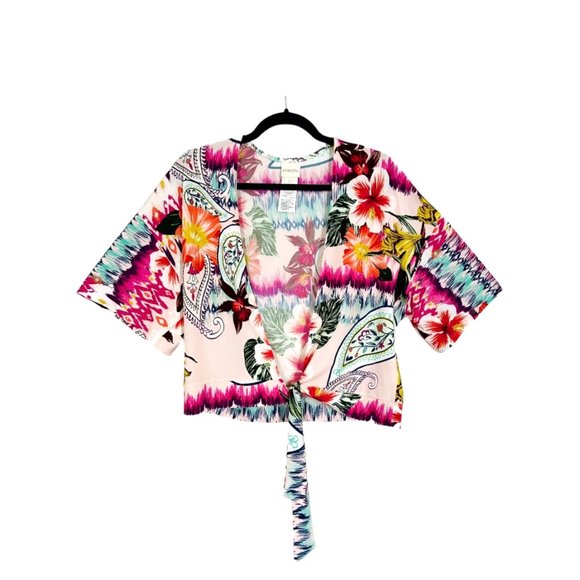 Chico's Ikat Floral Kimono - Picture 2 of 7